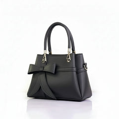 Black Noir Bow-Accent  Handbag