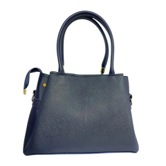 Navy Bow-Accent Handbag