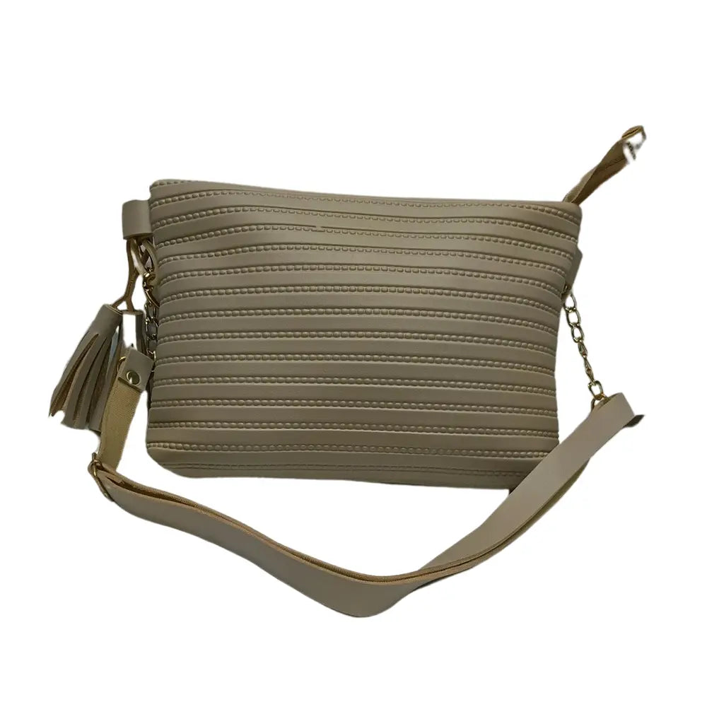 Beige Elegance Crossbody Bag