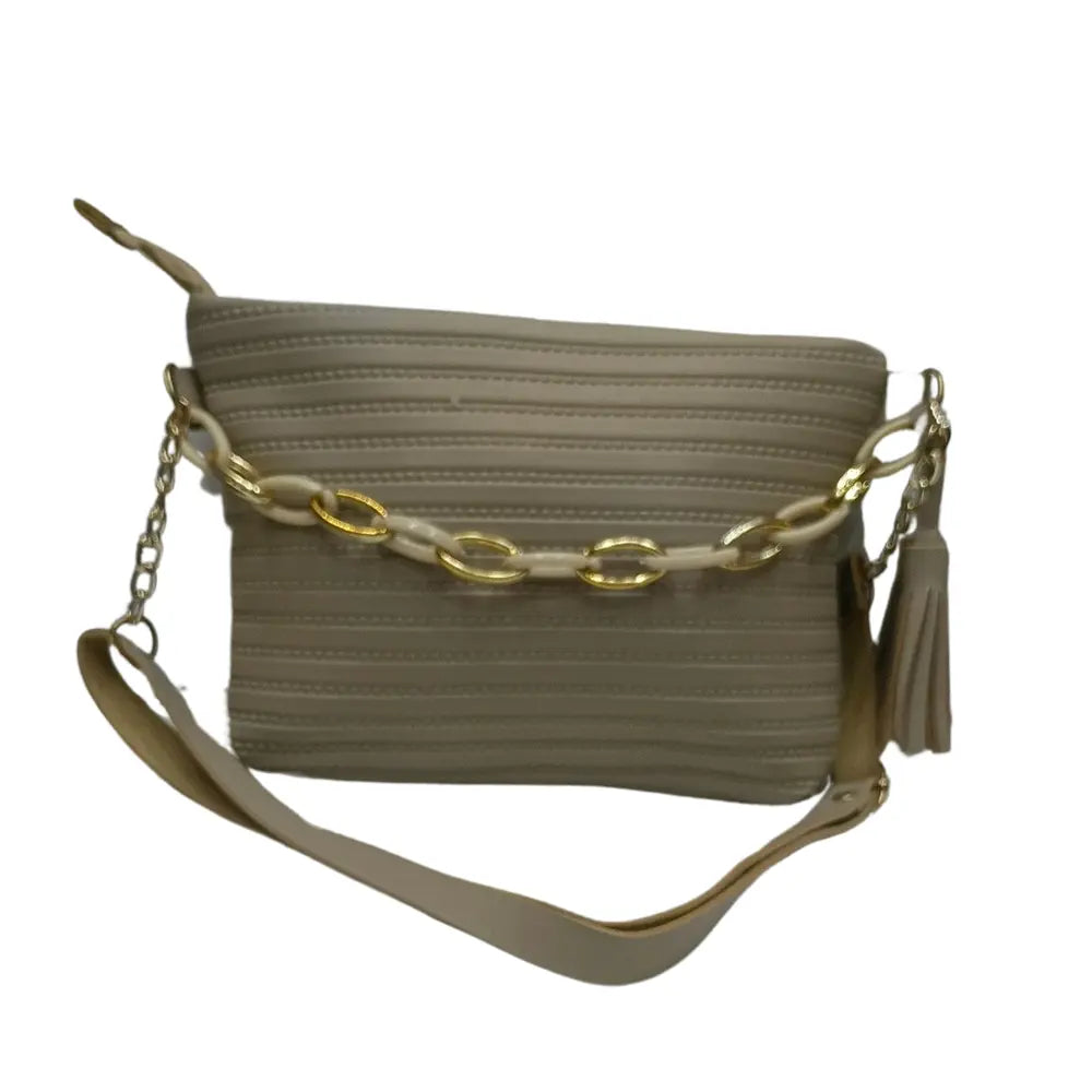 Beige Elegance Crossbody Bag
