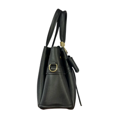 Noir Bow-Accent  Handbag