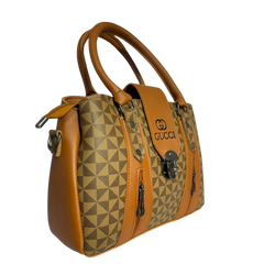 Classic Brown Geometric Handbag