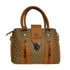 Classic Brown Geometric Handbag