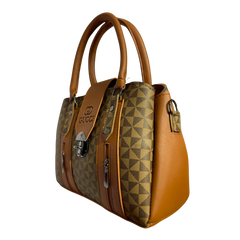 Classic Brown Geometric Handbag