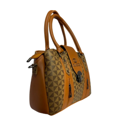 Classic Brown Geometric Handbag