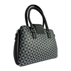 Black Geometric Pattern Handbag