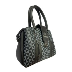 Black Geometric Pattern Handbag