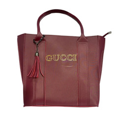 Elegant Maroon Bag with Tassel Charm