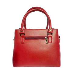 Chic Red Textured Tote Bag