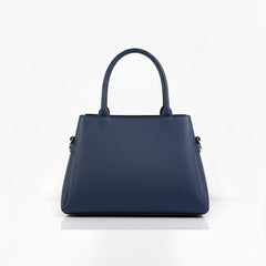 Navy Blue Bow-Accent Handbag