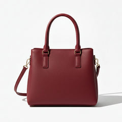 Chic Red Textured Tote Bag